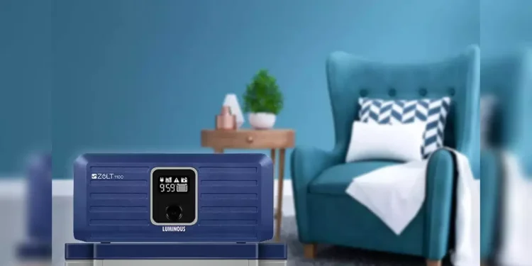 The right Luminous inverter providing backup power during an outage.