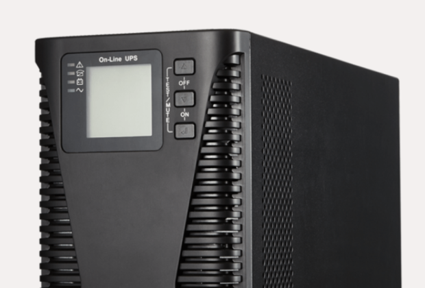 A Luminous Online UPS system protecting office equipment and ensuring uninterrupted power supply.