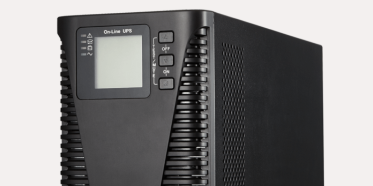 A Luminous Online UPS system protecting office equipment and ensuring uninterrupted power supply.